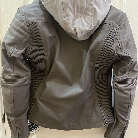 Roland Sands Designs RSD Mia Leather Motorcycle Jacket Gunmetal Women's Medium - Picture 4 of 8